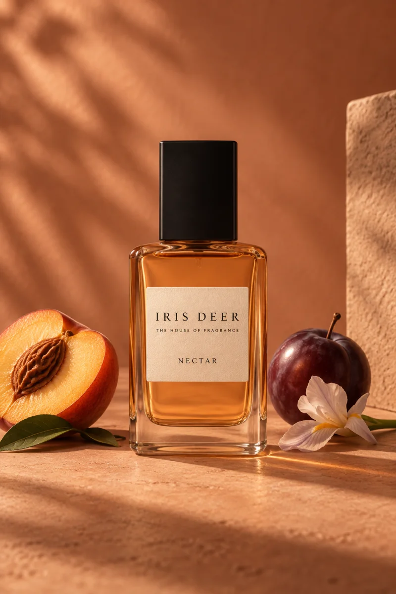 IRIS DEER Nectar fragrance concept, editorial still life